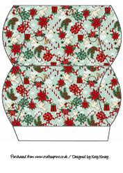 Christmas Jumble Pillow Box in Green