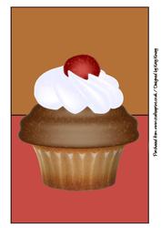 Yummy Chocolate Cupcake Over the Edge Card