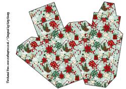 Christmas Jumble Cake Slice Box in Green