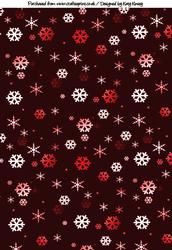 Christmas Snowflakes Backing Paper in Red