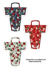 Set of Three Miniature Christmas Jumble 3D Handbag Toppers