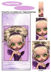 Rhiannon Fairy Over the Edge Card with Simple Pyramage