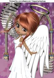 Angel Blessings A4 Card Front 3
