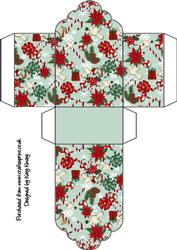 Christmas Jumble Tag Gift Box in Green