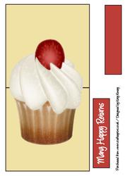 Cherry Cupcake Over the Edge Card