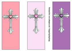 Ornate Cross Set of Three Bookmarks Feminine