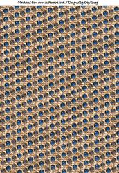 Sapphires on Gold Background Sheet