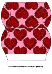 Valentines Hearts Pillow Gift Box in Pink