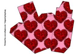 Valentines Hearts Cake Slice Gift Box in Pink