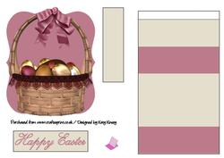 Easter Egg Basket Easel Card in Pink