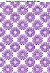 Pretty Purple Flowers Backing Paper