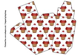 Strawberry Cupcake Cake Slice Gift Box