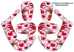 Love Hearts in Pink 3D Baby Shoes