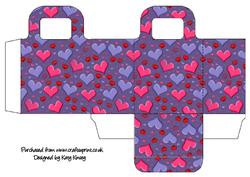 Pink and Lilac Hearts Gift Bag