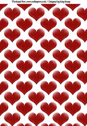 Red Glass Hearts Backing Paper