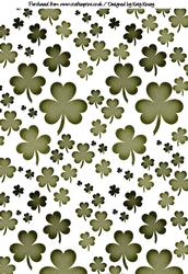Lucky Shamrocks St Patricks Good Luck Backing Paper