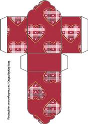 Red and Pink Hearts Tag Gift Box