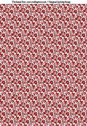 Leaves in Red Backing Paper