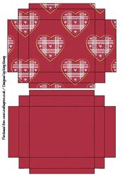 Red and Pink Hearts Gift Box with Lid