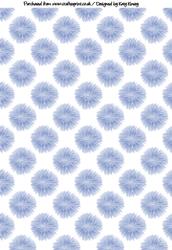 Dusky Blue Flowers Backing Paper