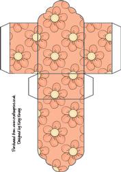 Orange Flowers Tag Gift Box