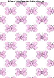 Pink Butterflies Backing Paper
