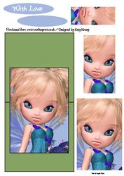Phlox Fairy Over the Edge Card with Simple Pyramage