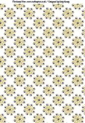 Jewelled Swirl Backing Paper in Gold and Blue
