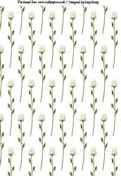 White Rosebud Backing Paper