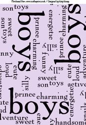 Little Boy Backing Paper in Lilac