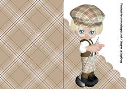 Time for Golf A5 Shaped Front Print & Fold Card