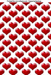 Red Hearts Backing Paper