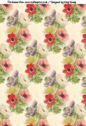 Soft Poppies Backing Paper