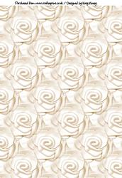 Soft Cream Roses Backing Paper
