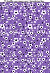 Daisy Daisy Backing Paper in Purple