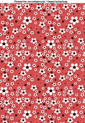 Daisy Daisy Backing Paper in Red