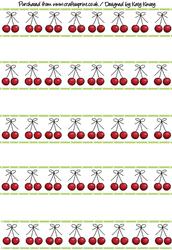 Cherry Stripes Backing Paper