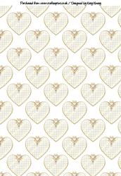 Golden Hearts Backing Paper