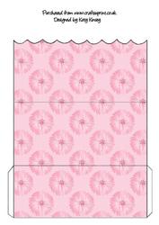Cornflower in Pink Scallop Edge Money Wallet