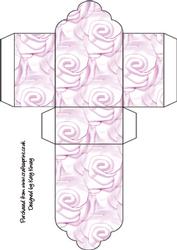 Soft Pink Roses Tag Gift Box