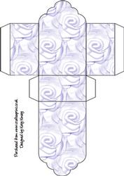 Soft Lilac Roses Tag Gift Box