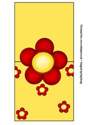 Bright Red Flower Over the Edge Card