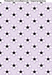 Daisy Dots in Lilac A4 Backing Paper