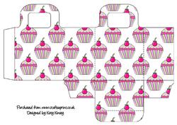 Cherry Cupcake Stripe Green Gift Bag
