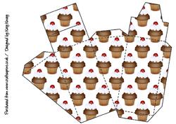 Chocolate Cupcake Cake Slice Gift Box
