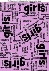 Sugar and Spice Girl Wording Backing Paper in Lilac