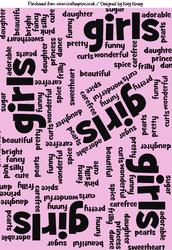 Sugar and Spice Girl Wording Backing Paper in Pink