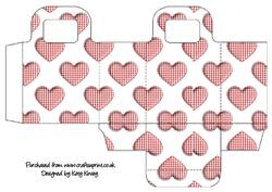 Red Gingham Hearts Gift Bag