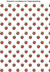 Scattered Strawberries Backing Paper