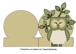 Wise Owl Stand Up Card
